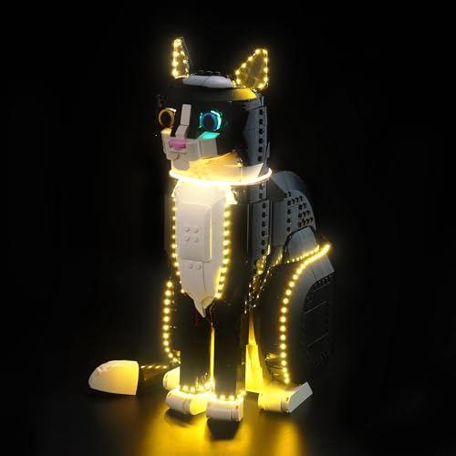 Licht Set für Lego Tuxedo Cat 21349 (Kein Lego), Dekorationsbeleuchtungsset für Lego Ideas Tuxedo Cat Kreative Spielzeug… von BrickBling