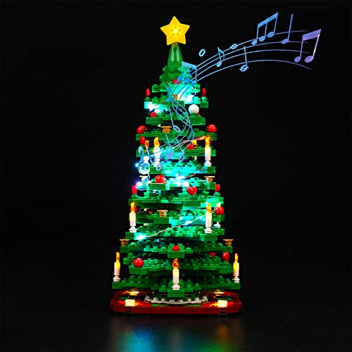 Music Version Led Licht Set Kompatibel mit Lego Weihnachtsbaum (Kein Modell),Dekorationsbeleuchtungsset für 40573 Bausteinen Modell Kreative Spielzeuglichter von BrickBling