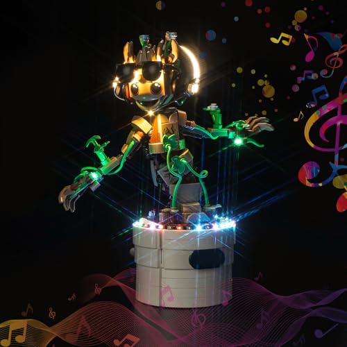 Music Version Licht-Kit Kompatibel mit Lego Dancing Groot 76297 (Kein Modell), Led Beleuchtungs Set Compatible with Lego 76297 Dancing Groot Kreative Spielzeug von BrickBling