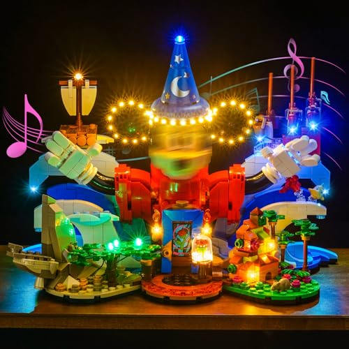 Musikversion Licht-Kit Kompatibel mit Lego 21352 Magic of D'isney (Kein Modell), Led Beleuchtungs Set Compatible with Magic of D'isney 21352 Kreative Spielzeug von BrickBling