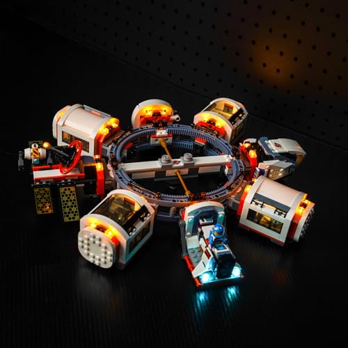 Version mit Lichtsteuerung Licht-Kit Kompatibel mit Lego Modular Space Station (Kein Modell), Led Beleuchtungs Set für 60433 Modular Space Station Kreative Spielzeug von BrickBling