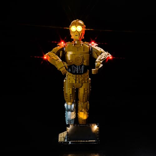 Version mit Lichtsteuerung Licht-Kit Kompatibel mit Lego C-3PO (Kein Modell), Led Beleuchtungs Set Compatible with Lego 75398 C-3PO Kreative Spielzeug von BrickBling