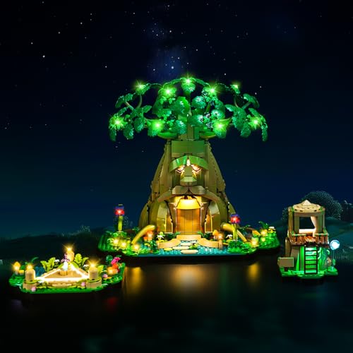 Brickshining LED-Beleuchtung kompatibel mit LEGO Great Deku Tree 2-in-1 77092, Licht-Kit kompatibel mit Lego 77092, bringt Licht zum Modell, nicht im Lieferumfang enthalten, Modellset, grüne Typische von Brickshining