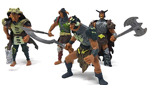 Brigamo 4 Stück Orks Figuren Set, Actionfiguren inkl. Waffen von Brigamo