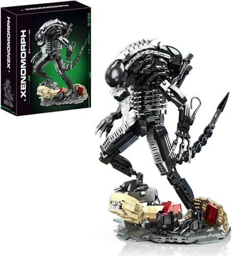 Brigamo Bausteine Alien Xenomorph inkl. Facehugger, 882 Klemmbausteine von Brigamo