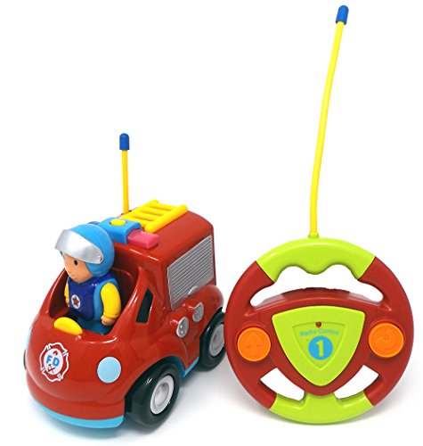 Brigamo Feuerwehr Spielzeug Ferngesteuertes Auto Feuerwehrauto mit Sirene und herausnehmbare Feuerwehrmann Figur von Brigamo
