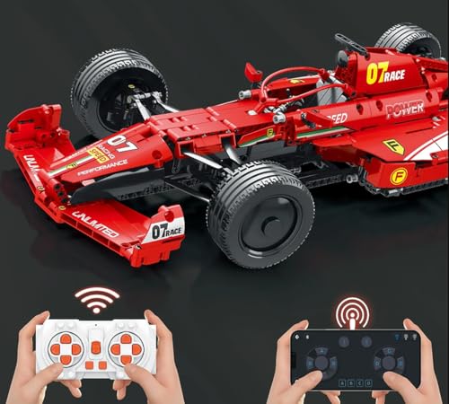 Technik F1 Rennauto Klemmbausteine Set mit 2,4 Ghz Power Funktions von Brigamo