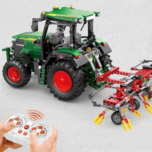 Technik Traktor Klemmbausteine Set mit 2,4 Ghz Power Funktions von Brigamo