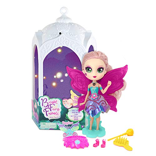 BFF Bright Fairy Friends Puppe – Feenkönigin mit funkelnden Flügeln, 6 Überraschungen und einem bewegungsaktiviertenfeenhaus. Tolles Geschenk für Kinder ab 3 Jahren von Bright Fairy Friends