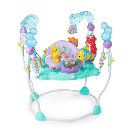 Disney Die kleine Meerjungfrau Meer von Aktivitäten Baby Aktivitätshopser mit interaktivem Spielzeug, Lichtern & Musik mit Disney Prinzessin Arielle, 6-12 Monate (Blau) von Bright Starts