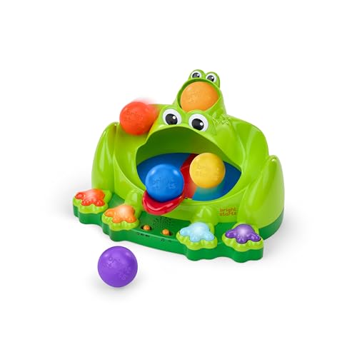 Bright Starts Poppin’ Ball Frosch Ball zum Spielen, zum Werfen, Hüpfen und für Rampenrennen, zum Krabbeln und Jagen, Unisex, ab 6 Monaten Bright Starts Poppin’ Ball Frosch Ball zum Spielen, zum Werfen, Hüpfen und für Rampenrennen, zum Krabbeln und Jagen, Unisex, ab 6 Monaten von Bright Starts