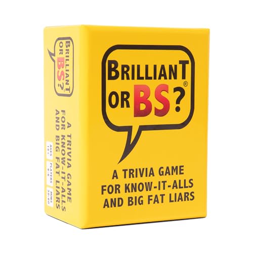 Brilliant or BS? - Ein Trivia-Spiel für Know-It-Alls und Big Fat Liars – lustiges Bluffing-Trivia-Spiel für Freunde und Familienspielabend | 4-6 Spieler ab 14 Jahren von Brilliant or BS?