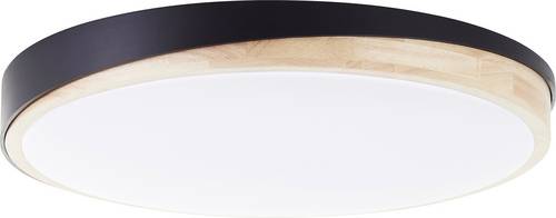 Brilliant G80846/76 Baarlo LED-Deckenleuchte LED LED fest eingebaut 36W Schwarz (matt), Holz von Brilliant