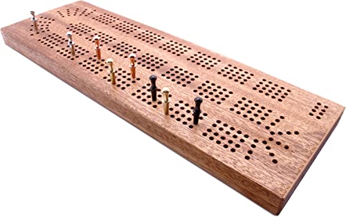 4-spuriges britisches Hartholz, durchgehendes Cribbage-Board von Brimtoy