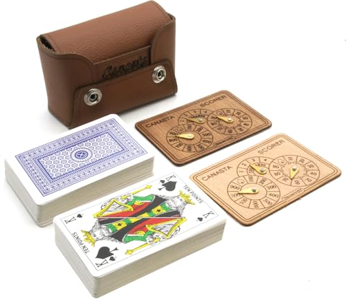 Brimtoy Leder Canasta Kartenspiel Set von Brimtoy