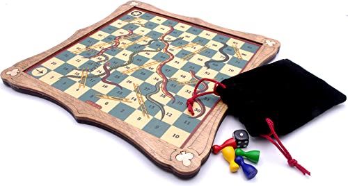 Brimtoy Snakes & Ladders Traditionelles Holzbrettspiel von Brimtoy