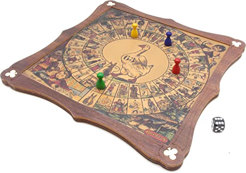 Game of Goose, traditionelles Brettspiel aus Holz von Brimtoy