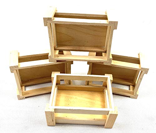 Brink Holzspielzeug 4er-Set Obstkisten Kaufladen Kaufmannsladen Holz von Brink Holzspielzeug