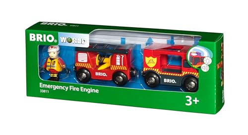 BRIO World - 33811 Feuerwehr-Leiterfahrzeug mit Licht & Sound von BRIO