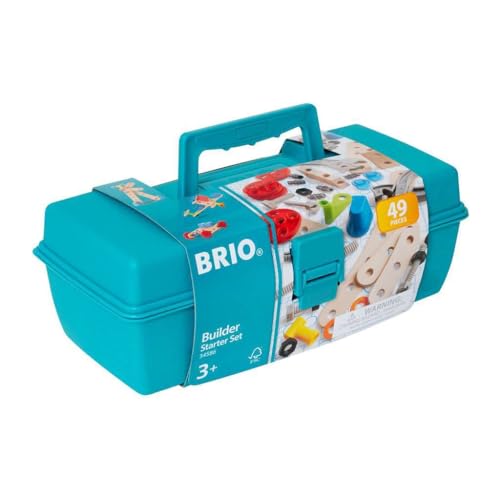 BRIO Builder 34586 Box 49 TLG. - Das kreative Konstruktionsspielzeug aus Schweden - Einsteiger-Set im praktischen Werkzeugkoffer - Für Kinder ab 3 Jahren von BRIO