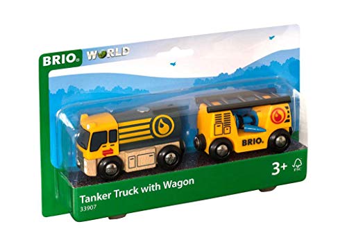 BRIO Bahn 33907 - Tankwagen mit Anhänger, Grey von BRIO