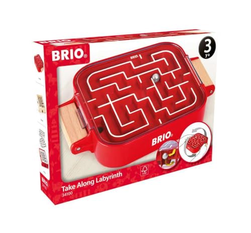 BRIO 34100 Mitnehm-Labyrinth - Kurzweiliger Spielspaß für daheim oder unterwegs - Für Kinder ab 3 Jahren von BRIO