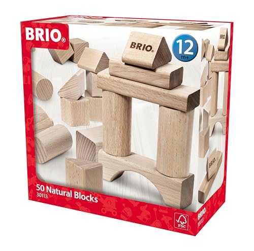 BRIO 30113 - Natur Holzbausteine 50Teile von BRIO