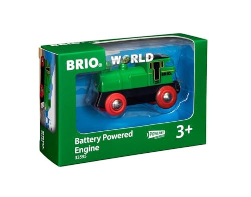 BRIO World 33595 Speedy Green Batterielok - Inklusive Scheinwerfer, kann vorwärts und rückwärts Fahren - Geeignet für Kinder ab 3 Jahren von BRIO