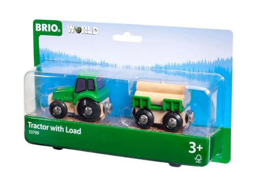 BRIO 33799 Traktor mit Holz-Anhänger von BRIO