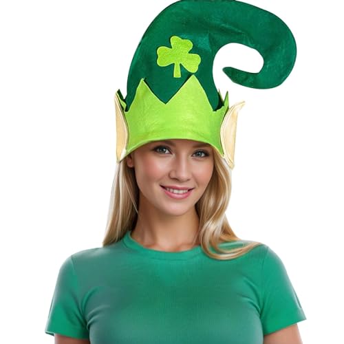 Briskorry St. Patrick's Day Hut - Kleeblatthut Grün Unisex Hut Faschingshut Green Kobold Hut ST Patricks Irland Zylinderhut Party Day Lustige Festlicher Hut Karneval Cosplay Mottoparty (Grün) von Briskorry