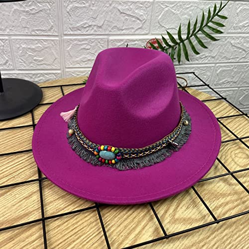 Cowboy Kostüm Damen Unisex Cowboy Zylinder Vintage Ethnischer Cowgirl Hut Universal Ritter Cosplay Party Requisiten Hut ConcertTour Neuheit Kostüm Western Cowboy Hut Cosplay Partys Kostüm (E, M) von Briskorry