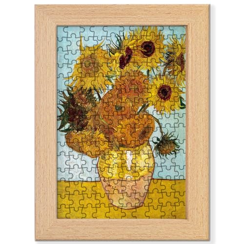 12 Van Gogh – Sonnenblumen-Bilderrahmen-Puzzle, 20,3 cm, 168 Teile von Bristlegrass