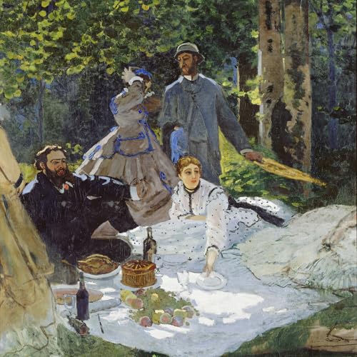 Bristlegrass 529 Teile Puzzle für Erwachsene – Mittagessen auf dem Gras von Claude Monet – schwieriges herausforderndes Puzzle perfekt für Freizeit, Party, Zeit vertreiben (529 Teile) von Bristlegrass