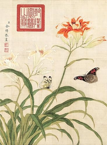 Bristlegrass Holzpuzzle 1000 Teile Chinesische Qing-Dynastie Alter Meister Yu Zhi Meisterwerke der Kunst Taglilie und Schmetterling Geschenke Kunst Sammlerstücke Malerei Puzzles Home Decorative (1000 von Bristlegrass