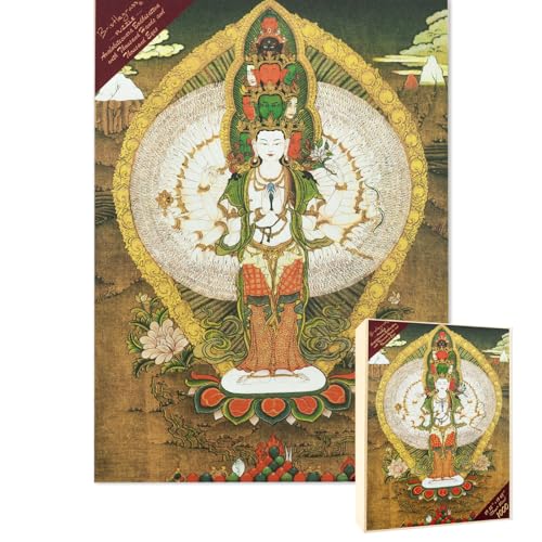 Bristlegrass Holzpuzzle 1000 Teile für Erwachsene Avalokitesvara Bodhisattva mit Tausend Händen und Tausend Augen 1000 Teile Puzzle für Erwachsene - Puzzle 1000 Teile (1000 Stück) von Bristlegrass