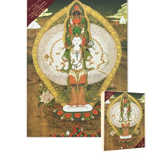 Bristlegrass Holzpuzzle 500 Teile Puzzle für Erwachsene Avalokitesvara Bodhisattva mit Tausend Händen und Tausend Augen Puzzles 500 Teile Puzzle - Puzzle 500 Teile (500 Stück) von Bristlegrass