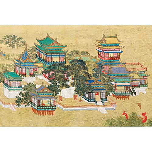 Bristlegrass Wooden Puzzles Jigsaw 500 Piece Puzzles for Adults Chinese Style Genre Painting Zhang Zeduan- Qingming shanghe tu Royal Garden Gifts Decorative Painting Adults Puzzles (500pcs) von Bristlegrass