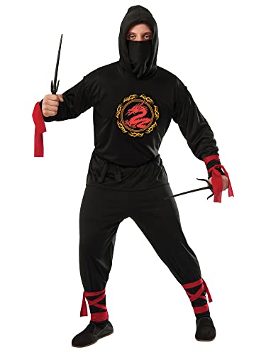 Bristol Novelty 301590XL000 Kostüm Schwarzer Ninja, für Erwachsene/Herren, Größe XL Halloween von Bristol Novelty