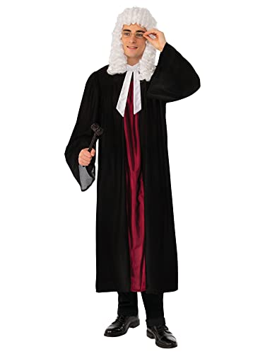 Bristol Novelty AC223 Richterrobe Supreme Court Judge Richter Robe Kostüm, Einfarbig, Schwarz, 42-44-Inch von Rubie's