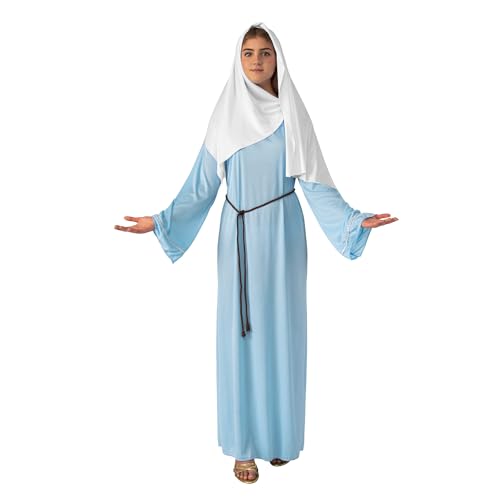 Bristol Novelty AC461 Virgin Mary Costume | 1 Set | White & Sky Blue | Size 10-14 Jungfrau Maria Muttergottes Kostüm, Weiß, Einfarbig von Bristol Novelty