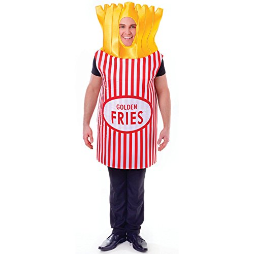 Bristol Novelty AC555 Frites, Unisex, Mehrfarbig Pommes Kostüm, Einheitsgröße von Bristol Novelty