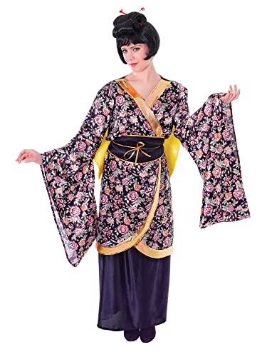 Bristol Novelty AC625 Geisha-Kostüm, für Mädchen Erwachsene, Geblümt, Multi-Colour, Size 10-14 von Rubie's