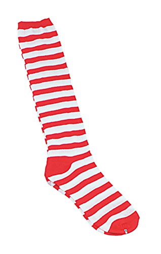 Bristol Novelty BA051 Clown Socken mit Streifen, Rot/Weiß, Mehrfarbig, Einheitsgröße von Bristol Novelty