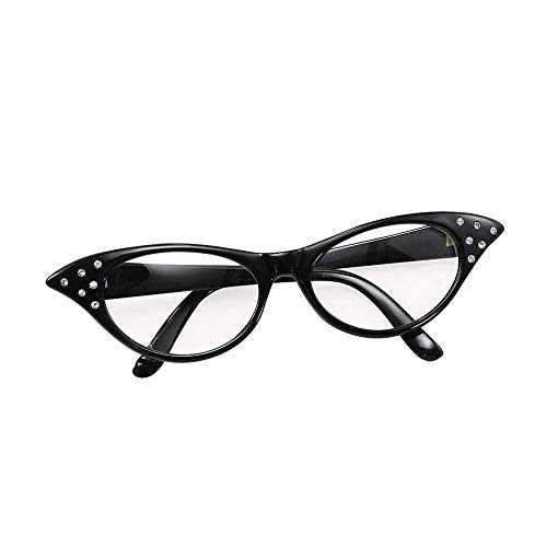 Bristol Novelty BA142B Brille im Stil der 50er, Schwarz, Damen, Einheitsgröße von Bristol Novelty