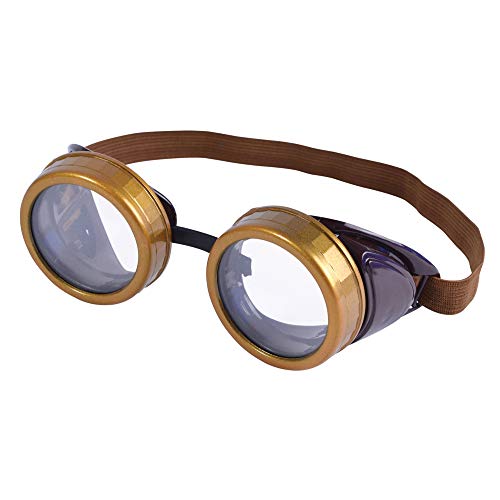 Bristol Novelty BA248 Steampunk Steam-Punk-Brille, Unisex-Erwachsene, Einfarbig, braun, Einheitsgröße von Bristol Novelty