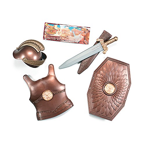 Bristol Novelty BA526, Kinderkostüm, 1 Stück, braun, Einheitsgröße Set römische Rüstung und Waffen für Kinder, Einfarbig, one Size von Bristol Novelty