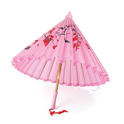 Bristol Novelty BA794 Parasol aus Seide, Rosa, Damen, Rose, Einheitsgröße von Bristol Novelty