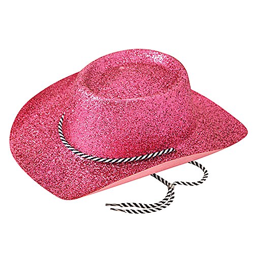 Bristol Novelty BH634 Glitzer-Cowboyhut, pink, für Damen, Einheitsgröße Halloween von Bristol Novelty