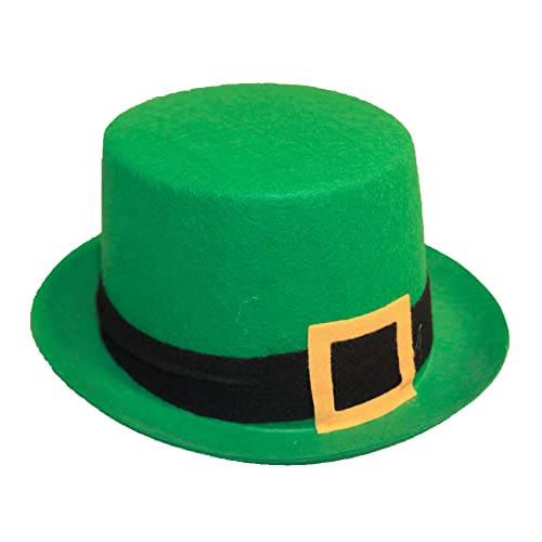 Bristol Novelty BH683 Kostüm-Zylinder für St. Patrick’s Day, 1 Stück, grün, Einheitsgröße, Filz, unisex, Erwachsene Halloween von Bristol Novelty