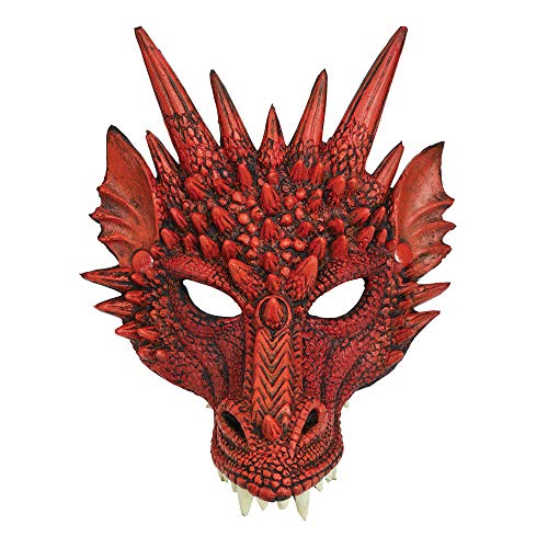 Bristol Novelty BM552 Drachen Maske, Rot von Bristol Novelty